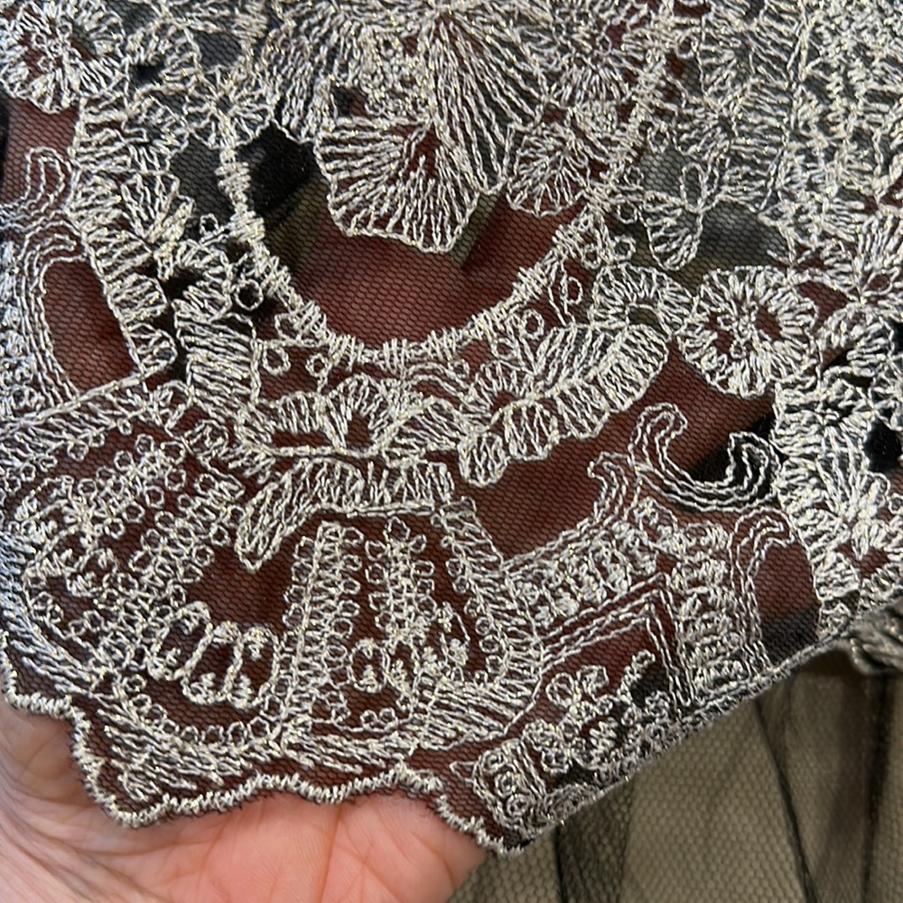INA AMAZING GOLD AND BLACK LACE T BACK DRESS - Picture 12 of 15